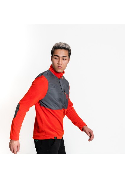 Half-Zip Fleece 03 - Orange/anthracite Yarım Fermuar Erkek Polar