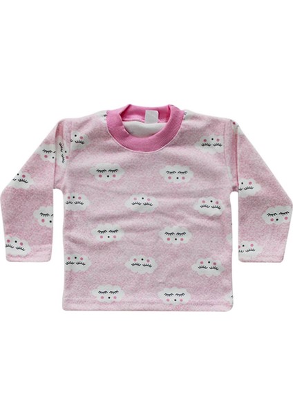 Kız Bebek Bulut Desenli Alt Üst Pembe 2'li Pijama Takım fiyatları