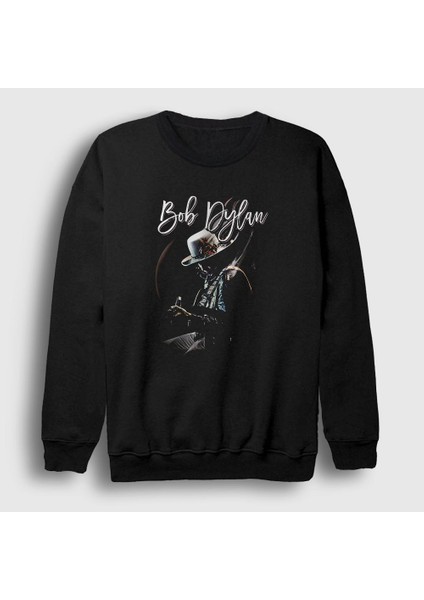 Unisex Siyah Unreleased Bob Dylan Sweatshirt