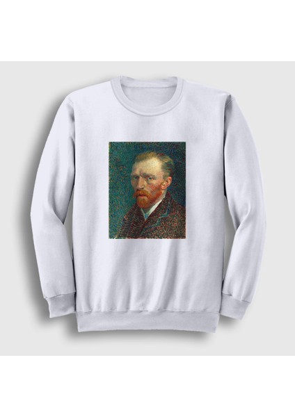 Unisex Beyaz Portrait Art Painter Vincent Van Gogh Sweatshirt