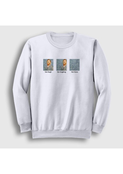Unisex Beyaz Van Gone Art Painter Vincent Van Gogh Sweatshirt