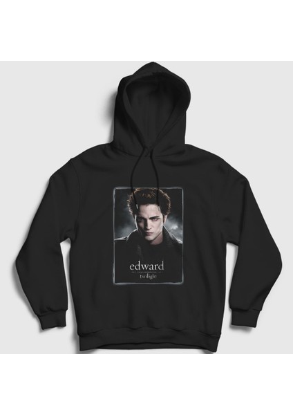 Unisex Siyah Edward Cullen Vampire Twilight Kapüşonlu Sweatshirt