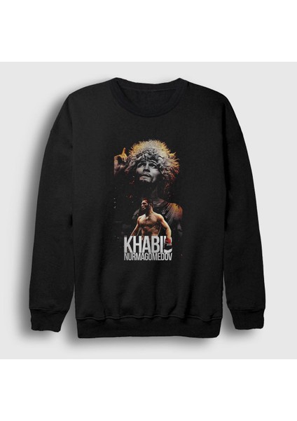 Unisex Siyah Champion Ufc Khabib Nurmagomedov Sweatshirt