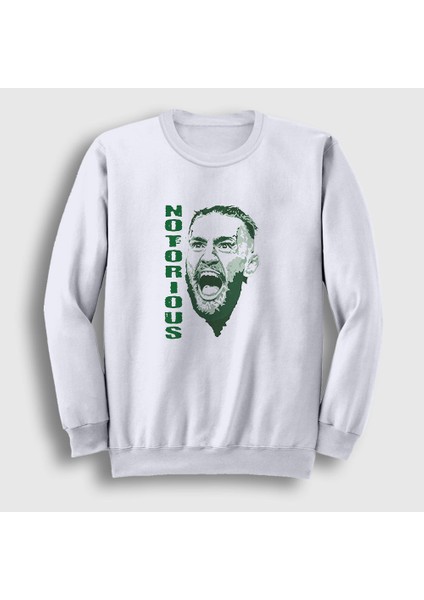 Unisex Beyaz Notorious V2 Ufc Conor Mcgregor Sweatshirt