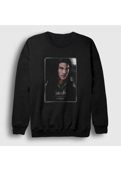 Unisex Siyah Jacob Twilight Sweatshirt