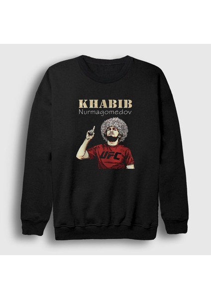 Unisex Siyah Ufc Khabib Nurmagomedov Sweatshirt