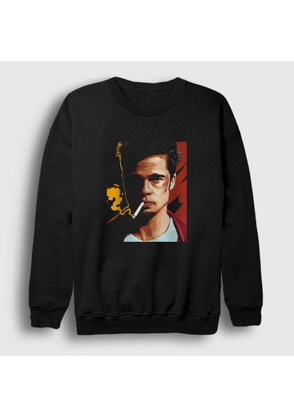 Unisex Siyah Tyler Durden Brad Pitt Fight Club Sweatshirt