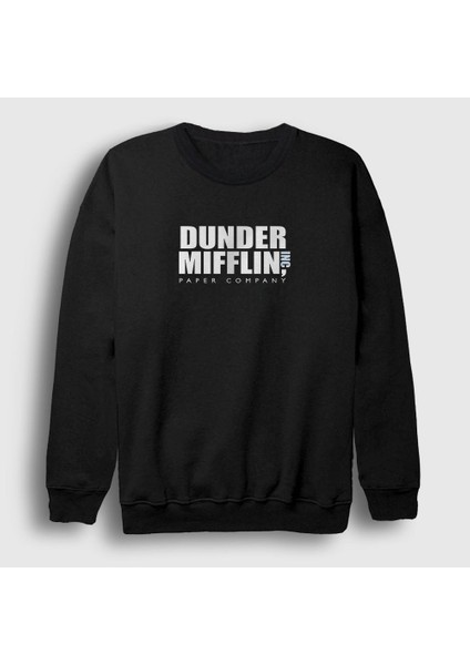 Unisex Siyah Dunder Mifflin Dizi The Office Sweatshirt