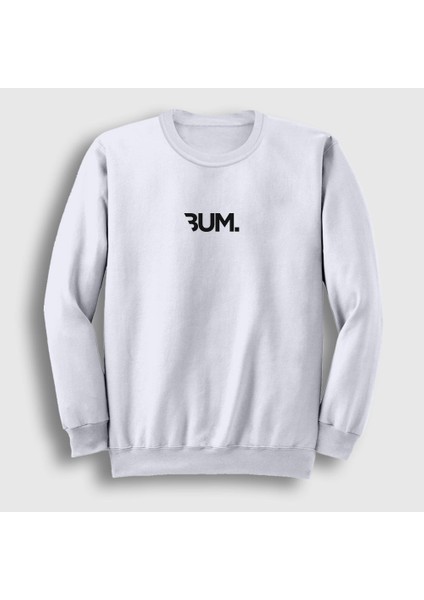Unisex Beyaz Bum Gym Spor Chris Bumstead Sweatshirt