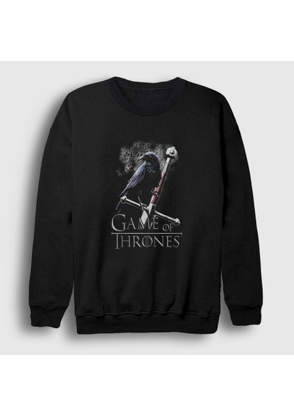 Unisex Siyah Sword Dizi Game Of Thrones Sweatshirt