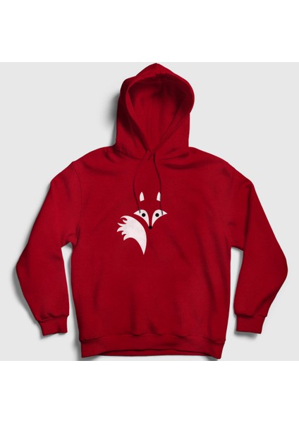 Unisex Kırmızı Fire Fox Tilki Kapüşonlu Sweatshirt
