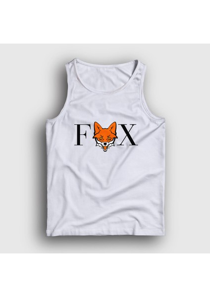 Unisex Beyaz Logo Fox Tilki Atlet