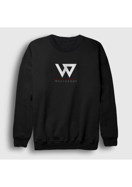 Unisex Siyah Logo Russell Westbrook Sweatshirt