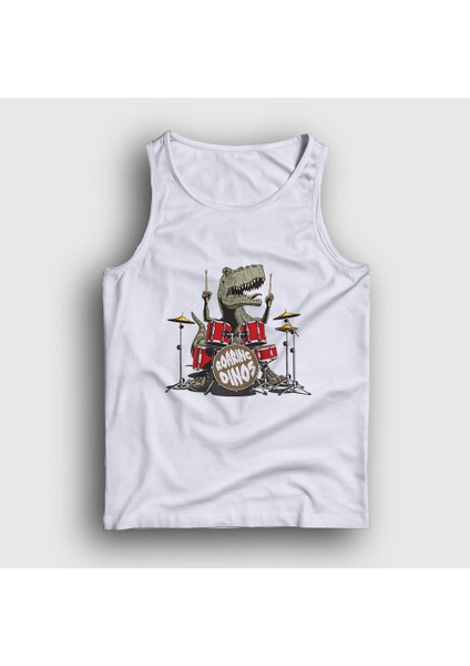 Unisex Beyaz Dinos Dinozor Drums Bateri Atlet