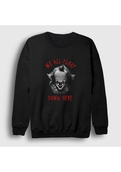 Unisex Siyah Float Pennywise Stephen King It Sweatshirt