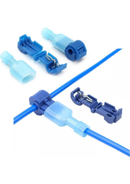 T Tip Hızlı Kolay Kablo Ekleme Bağlantı Aparatı - Quick Splice Connector - 1.0-2.5 Mm² - 50 Adet