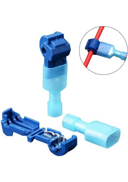 T Tip Hızlı Kolay Kablo Ekleme Bağlantı Aparatı - Quick Splice Connector - 1.0-2.5 Mm² - 50 Adet