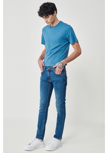 Luke Slim Tapered Fit Normal Bel Esnek Jean Kot Pantolon modelleri