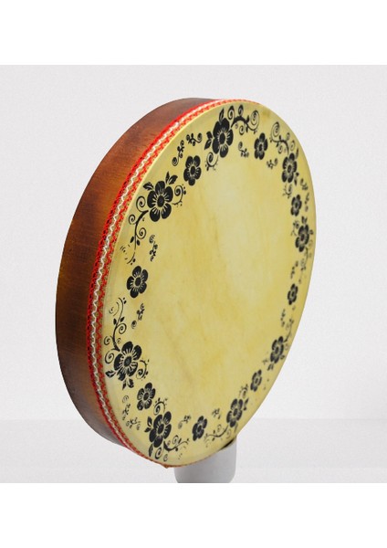 Imece DB42 Hayvan Derili Ahşap Bendir Desenli 42 cm