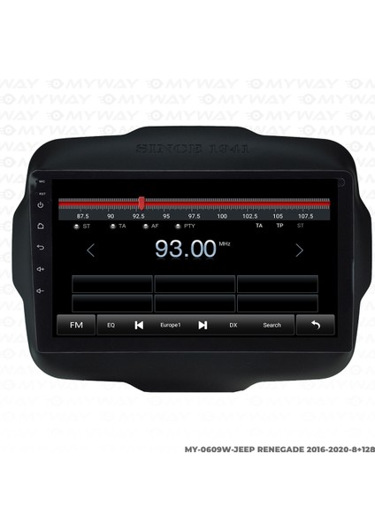 Jeep Renegade Android Multimedya 4gb Ram Carplay Navigasyon Ekran - Myway