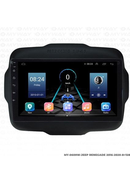 Jeep Renegade Android Multimedya 4gb Ram Carplay Navigasyon Ekran - Myway