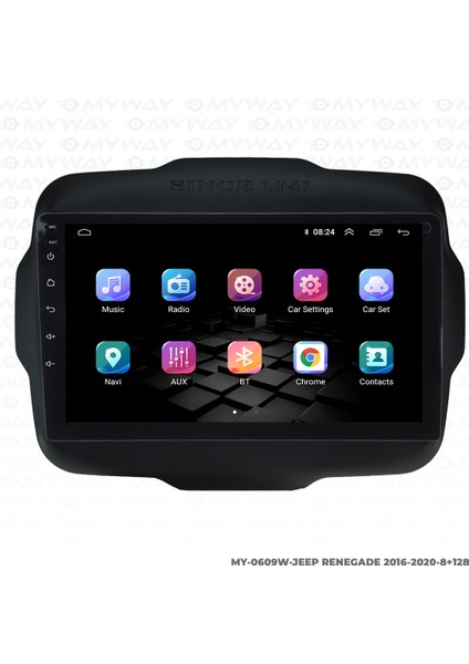 Jeep Renegade Android Multimedya 4gb Ram Carplay Navigasyon Ekran - Myway