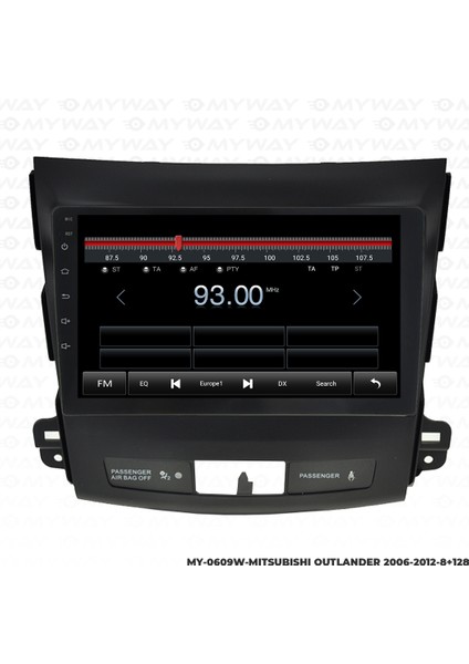 Mitsubishi Outlander Android Multimedya 4gb Ram Carplay Navigasyon Ekran - Myway