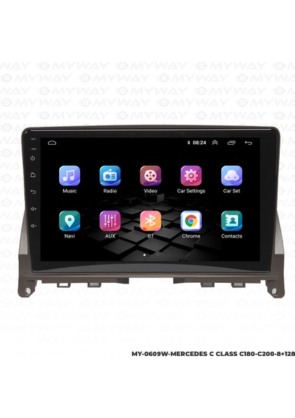 Mercedes C Class C200 Android Multimedya 4gb Ram Carplay Navigasyon Ekran - Myway