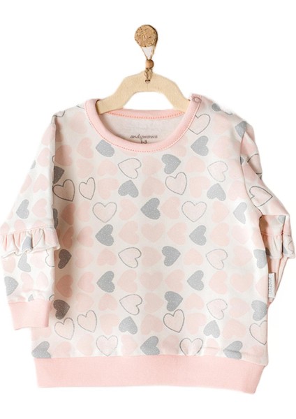 Kız Bebek Kalp Temalı Pembe Alt Üst Bebek Takım AC23250 fiyatları