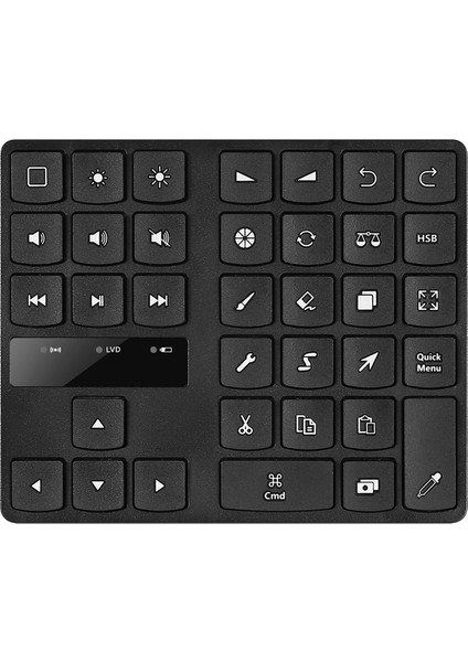 Bt5.0 35 Tuşlu Bluetooth Uyumlu Kablosuz Dijital Klavye - Siyah (Yurt Dışından)