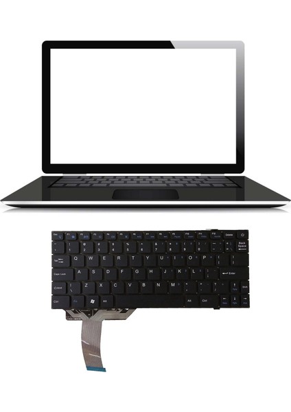 MYBOOK11 Irbıs NB110B NB110O NB110R NB11 NB33 NB34 NB110A Klavye - Siyah (Yurt Dışından)