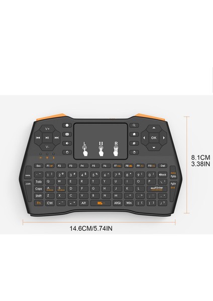 2.4g Kablosuz Bluetooth Uyumlu Mini Klavye - Siyah (Yurt Dışından)