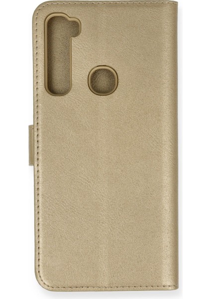 Xiaomi Redmi Note 8 Kılıf Trend S Plus Kapaklı Kılıf - Gold