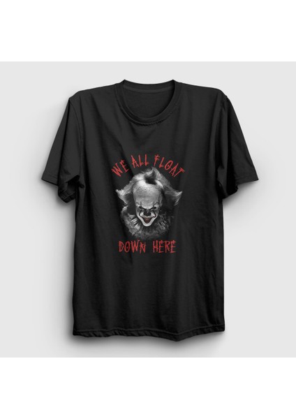 Unisex Siyah Float Pennywise Stephen King It T-Shirt