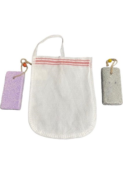 Banyo Kesesi Ve 2 Adet Ponza Taşı Topuk Taşı Ikili Set fırsatları