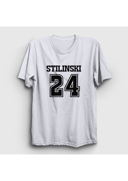 Unisex Beyaz Stiles Stilinski Dizi Teen Wolf T-Shirt