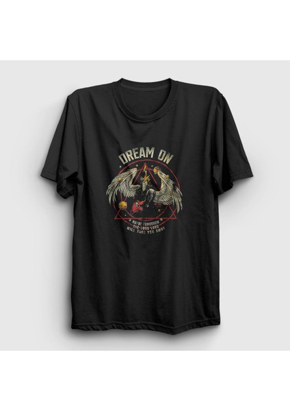 Unisex Siyah Dream On Aerosmith T-Shirt