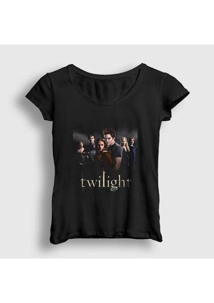 Kadın Siyah Poster Cullen Family Twilight T-Shirt