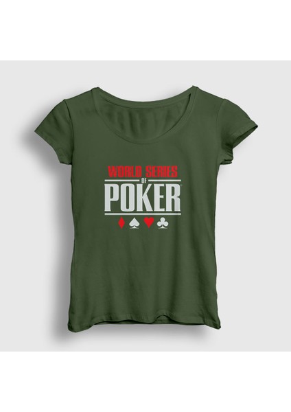 Kadın Haki Wsop World Series Of Poker T-Shirt