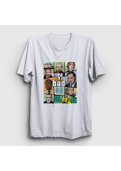 Unisex Beyaz Gta Dizi Breaking Bad T-Shirt