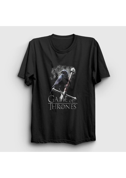 Unisex Siyah Sword Dizi Game Of Thrones T-Shirt