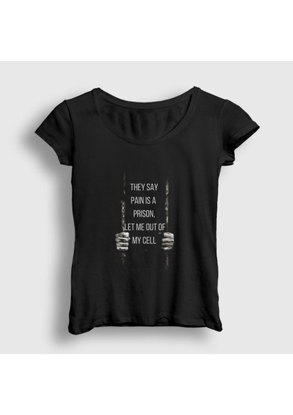 Kadın Siyah Cell Rapper Nf T-Shirt
