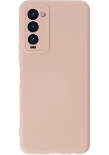 Tecno Camon 18P Kılıf Lansman Nano Içi Kadife Silikon - Pudra