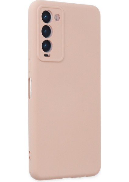 Tecno Camon 18P Kılıf Lansman Nano Içi Kadife Silikon - Pudra