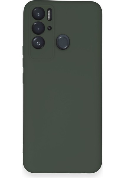 Tecno Pova Neo Kılıf Lansman Nano Içi Kadife Silikon - Koyu Yeşil