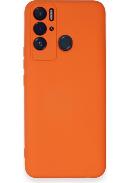 Tecno Pova Neo Kılıf Lansman Nano Içi Kadife Silikon - Turuncu
