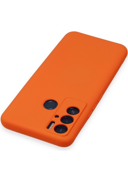 Tecno Pova Neo Kılıf Lansman Nano Içi Kadife Silikon - Turuncu modelleri