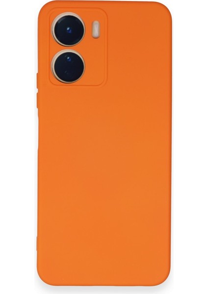 Vivo Y16 Kılıf Lansman Nano Içi Kadife Silikon - Turuncu