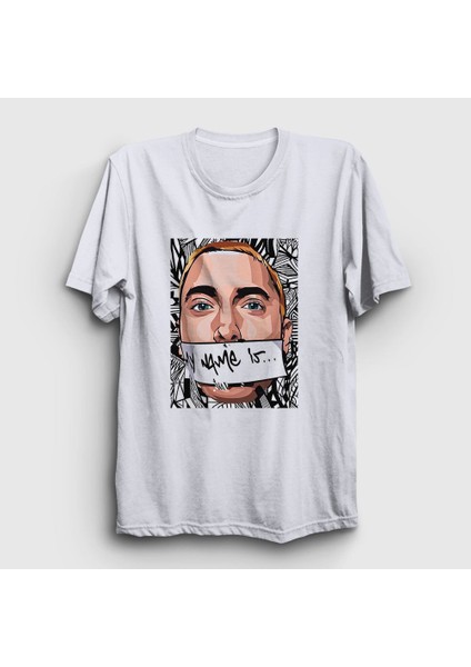 Unisex Beyaz My Name Is Eminem T-Shirt