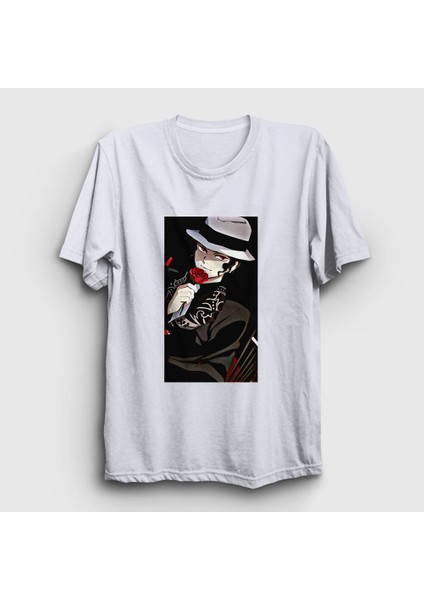 Unisex Beyaz Muzan Kibutsuji Anime Demon Slayer Kimetsu No Yaiba T-Shirt